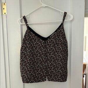 Madewell Black and Brown Sleeveless Camisole